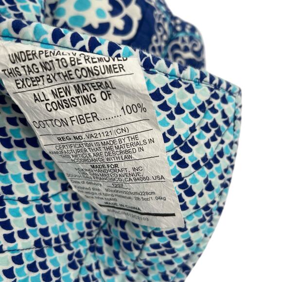 Trina Turk reversible floral geo print queen full quilt - Picture 9 of 9